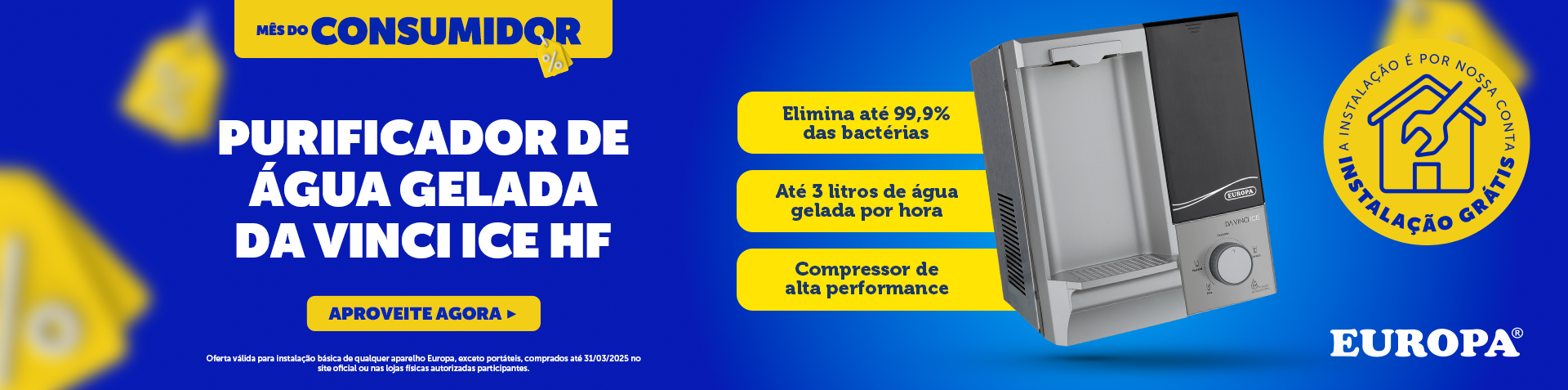 Purificador de agua gelada
